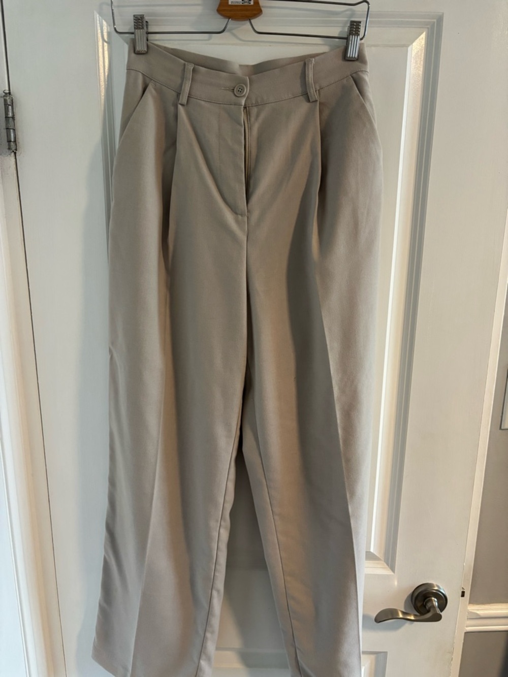 Garage Women's Light Taupe Pleated Trousers